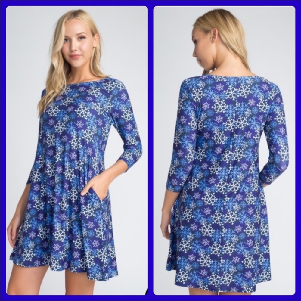 Blue Snowflake Dress